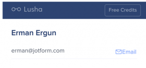 GetProspect Chrome extension ile doğrulanan mail adresi